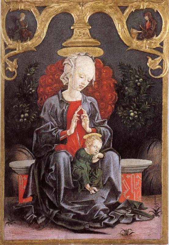 Cosimo Tura Madonna and child in a tradgard Sweden oil painting art